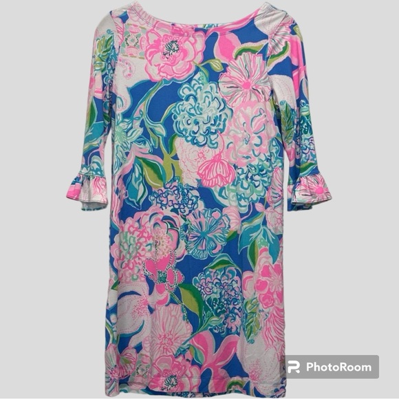 strapless open back dress The Carmen Dress in Pink Peony Print 14 / Pink Peony Print main image 0